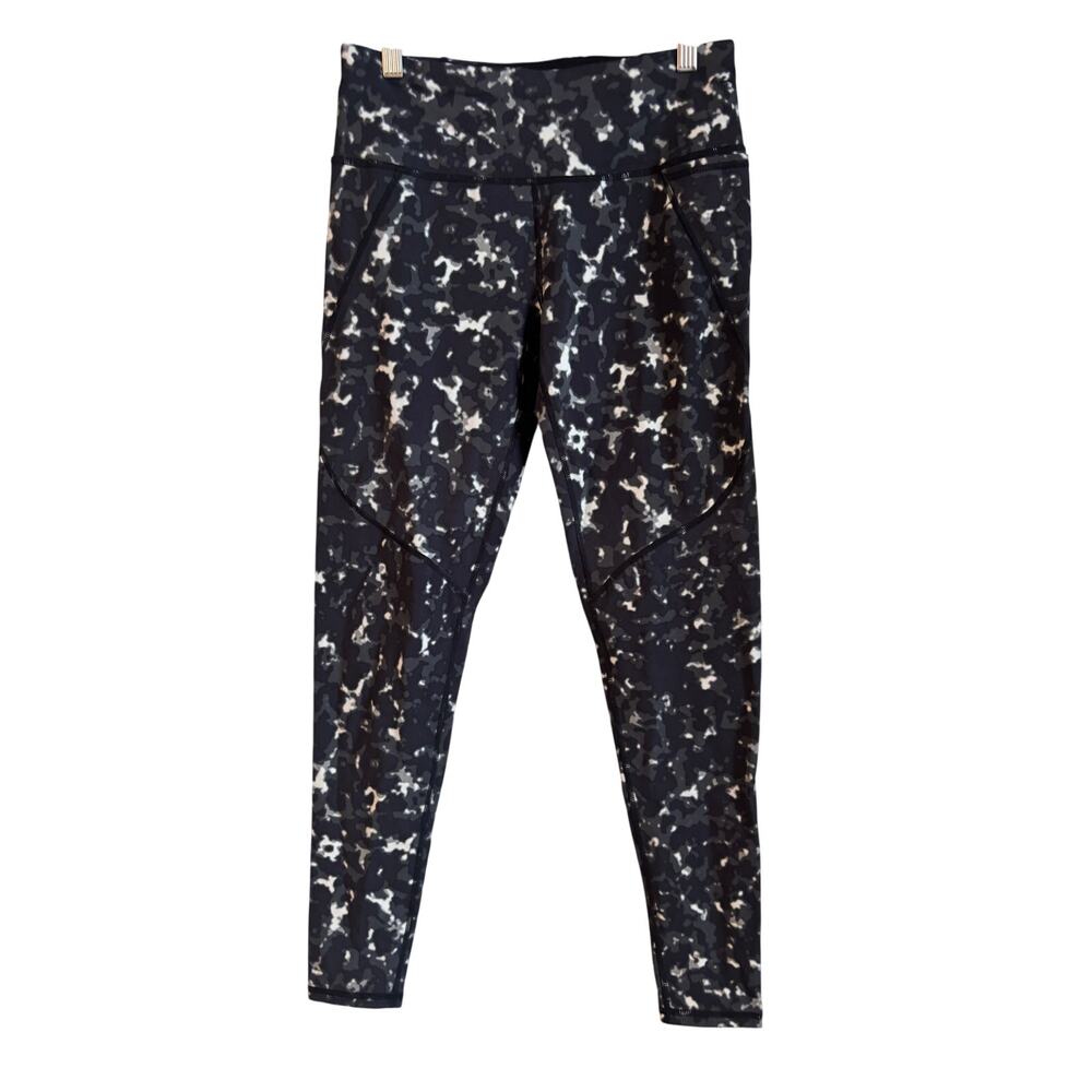 Sweaty Betty Black Camo Print Full Length Power Workout Leggings Small 7/8